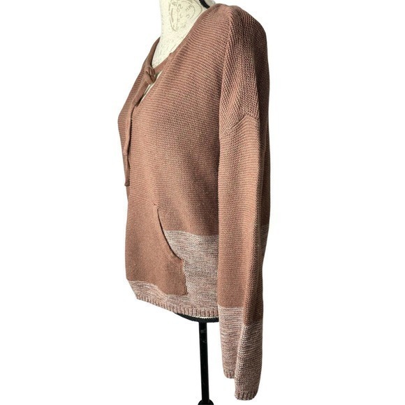 Prana Crystal Beach Sweater in Terra Cotta Color Kangaroo Pocket Sz S - Picture 3 of 6